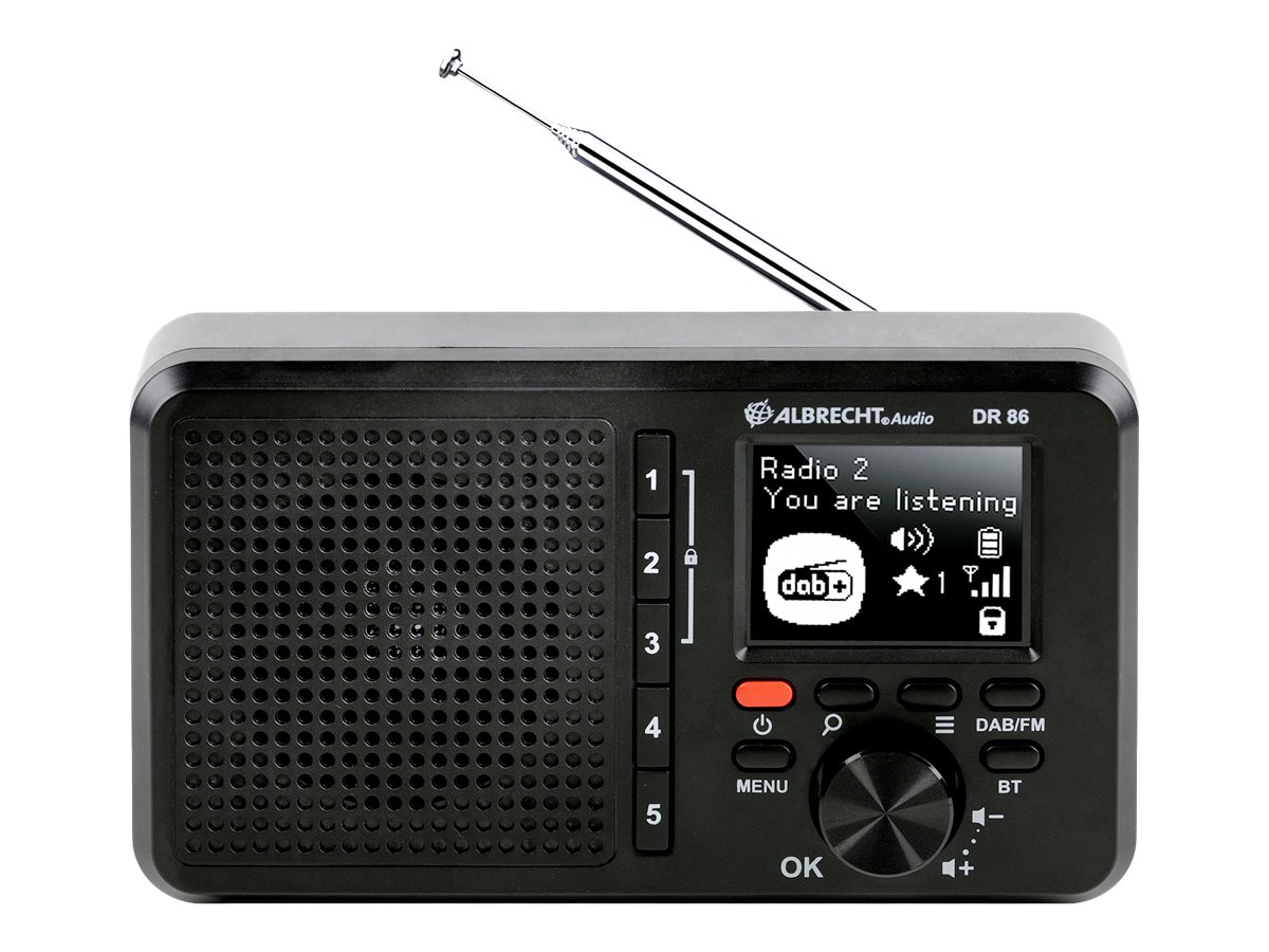 Albrecht DR 86 Tragbares Radio DAB+ FM Schwarz
