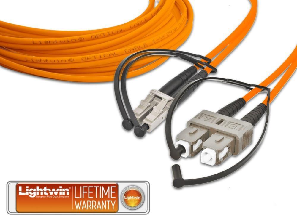 Lightwin Glasfaser LWL Anschlusskabel [1x LC-Stecker - 1x SC-Stecker] 50/125µ Multimode OM2 1.00 m Lightwin (LDP-50 LC-SC 1.0)