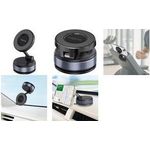 LogiLink Smartphone-Magnethalter, 2 Arme, schwarz Twist-Lock-Vakuum-Saugnapf für festen Sitz auf glatten - 1 Stück (AA0198)