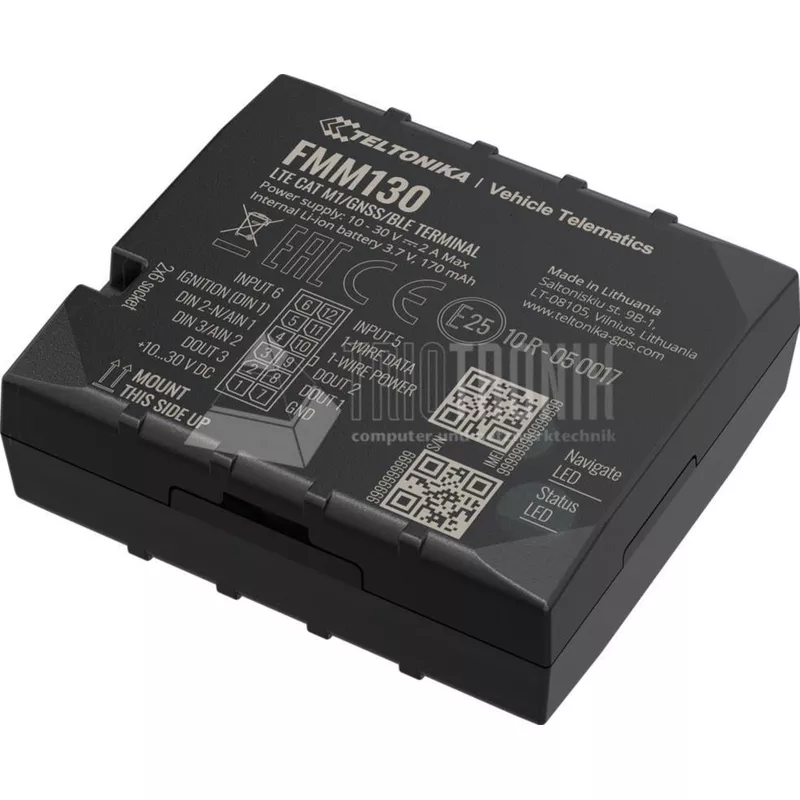 Teltonika FMM130 CAT M1/GSM/GNSS/BLE-Terminal, int. Antenne, Pufferbatterie Fleet Management (FMM130) (geöffnet)