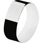 sigel Eventbänder "Super Soft", reißfest, schwarz aus besonders weichem Material, mit manipulationssicherem (EB215)