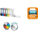 ELBA Ordner smart Wolkenmarmor, Rückenbreite: 80 mm, rot DIN A4, Einband aus Wolkenmarmor-Papier, geklebtes Rücken- (10428 RO)