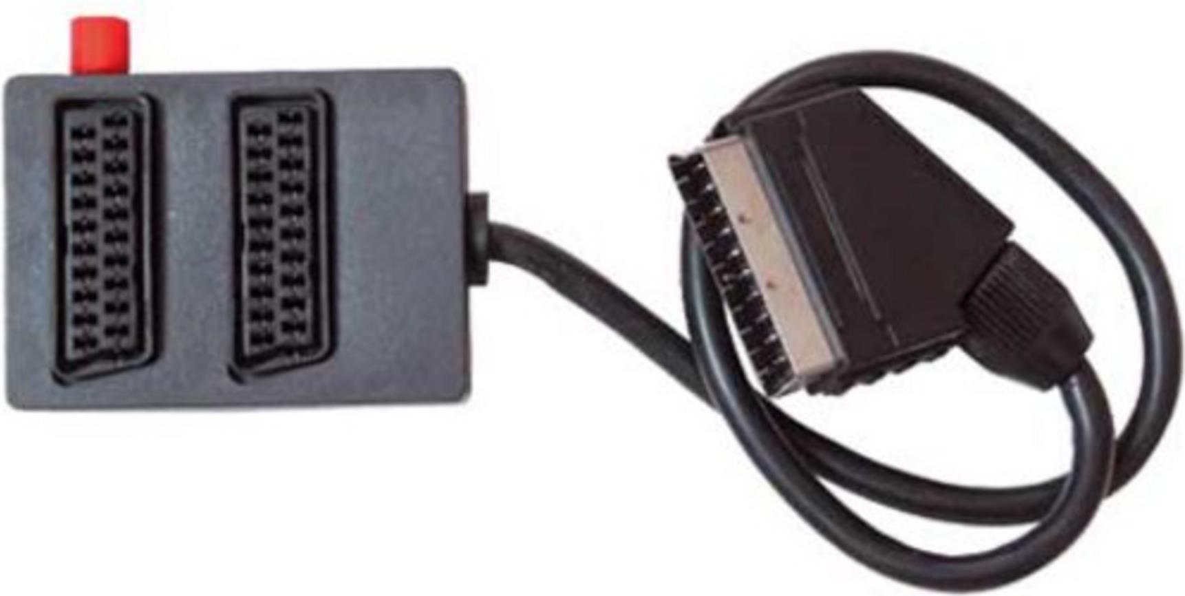 S/CONN maximum connectivity Adapter Video/ Audio-Scart-Verteiler, 2-fach, Scart-Stecker auf 2 Scart-Kuppllungen, UmschaltBOX (94055)
