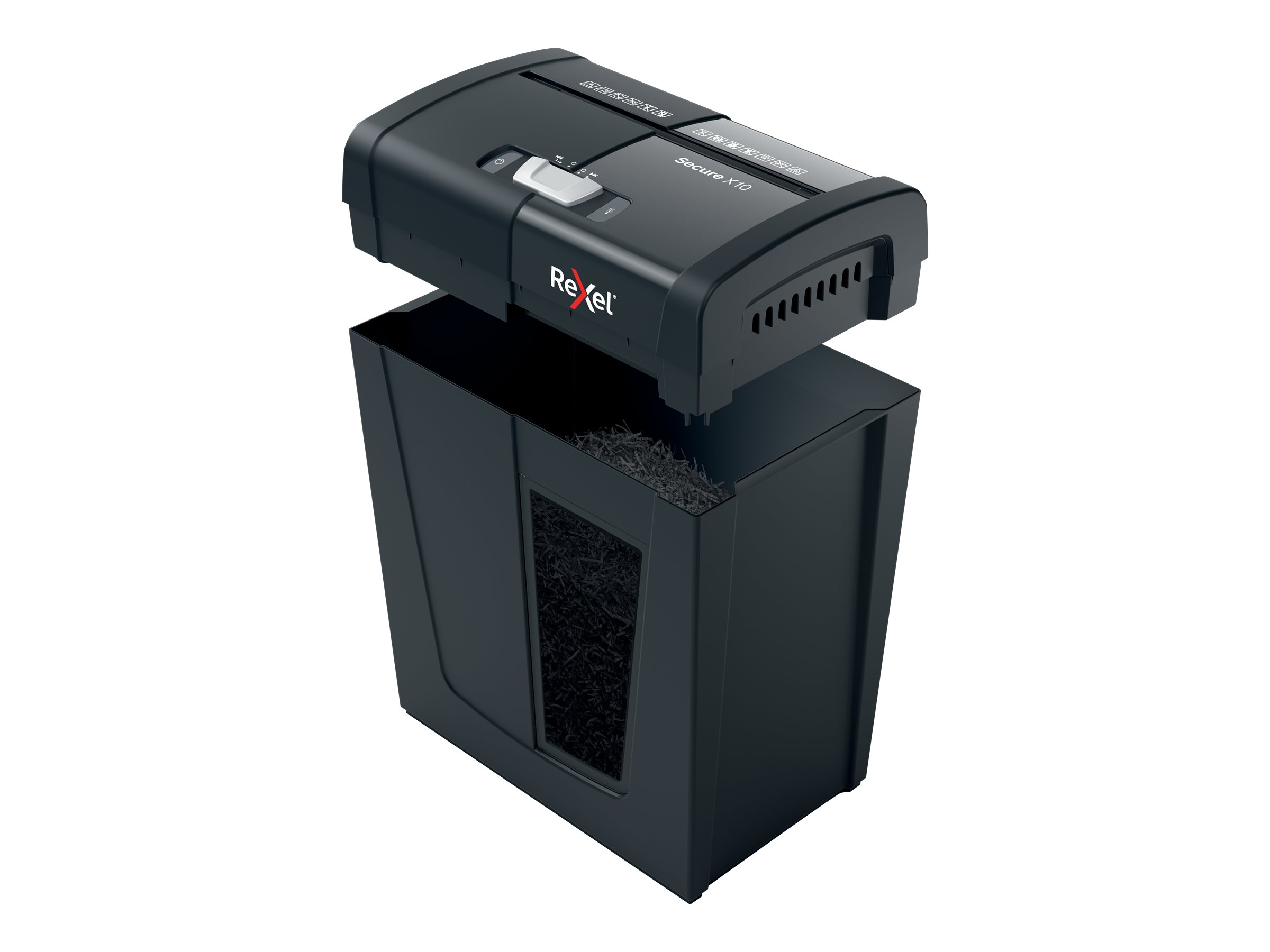Rexel Secure X10 Aktenvernichter 10 Blatt Kreuzschnitt Schwarz