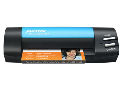 Plustek MobileOffice S602 Visitenkartenscanner A6 1200 x 1200 dpi USB 2.0 Schwarz, Blau