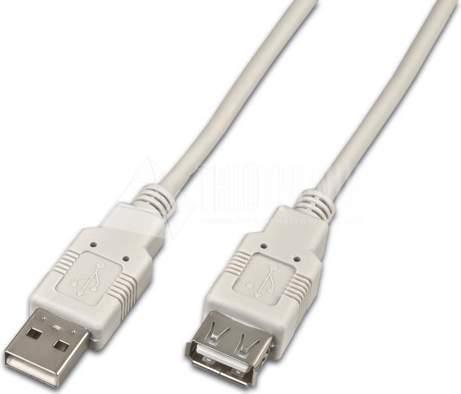 WIREWIN USB 2.0 Kabel, A-Stecker/A-Buchse, grau USB (USB A-A MF 2.0 GR)