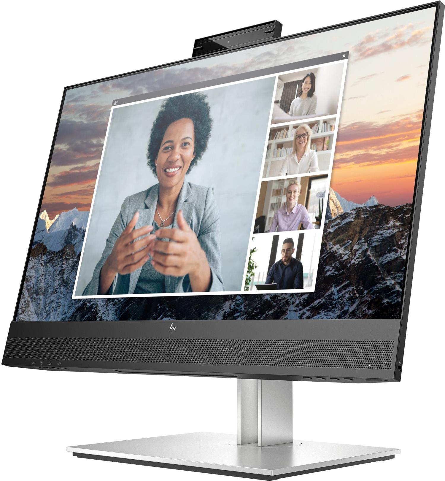 HP E-Series E24m G4 23.8" Full HD IPS Monitor Schwarz Silber