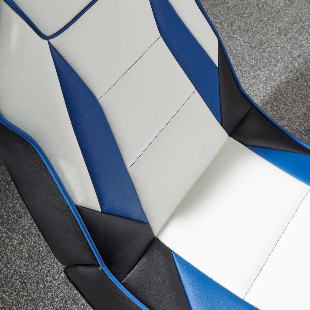 X-Rocker PlayStation Geist 2.0 Gaming-Bodensessel mit 2.0 Audiosystem Weiß Blau