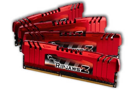 G.Skill Ripjaws Z Series 32 GB DDR3-1600 Quad-Kit 4x 8 GB 1600 MHz CL10 DIMM 240-Pin Silber