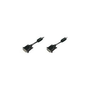 Assmann DVI extension cable. DVI(24+1). 2x ferrit M/F. 5.0m. DVI-D dual link. UL. bl (AK-320200-050-S)