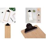 EUROPEL Klemmbrett für Rechnungen, Bambus aus 100 % natürlichem Bambus, abgerundete Ecken, hohes - 1 Stück (197010)