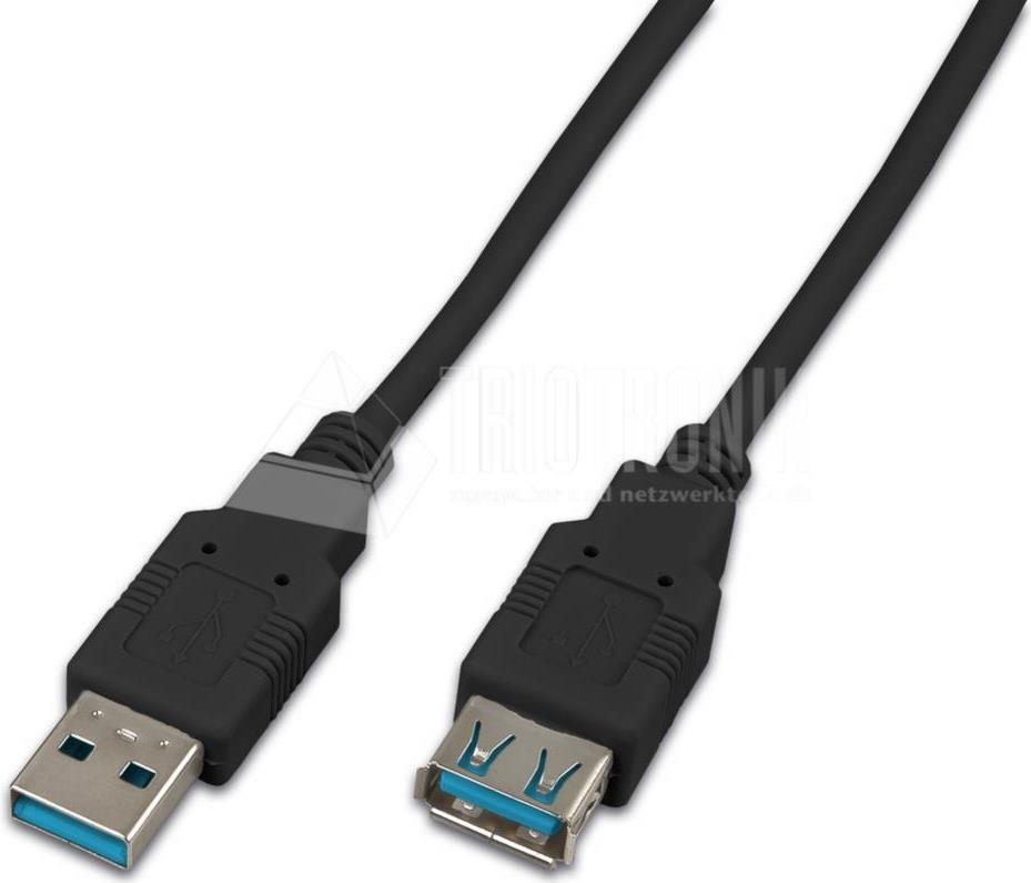 WIREWIN USB 3.0 Kabel, A-Stecker/A-Buchse, schwarz USB (USB 3.0 A-A MF 1.0 SW)
