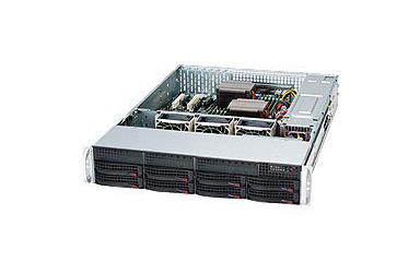 Supermicro SuperChassis SC825 TQC-600LPB 2U Rack-Gehäuse E-ATX 600 W Schwarz