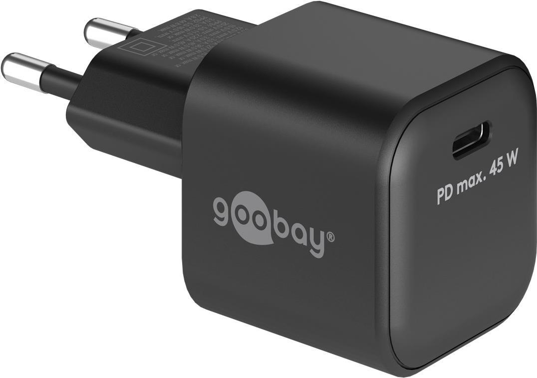 Goobay USB-C™ PD Schnellladegerät (45 W), schwarz (65331)