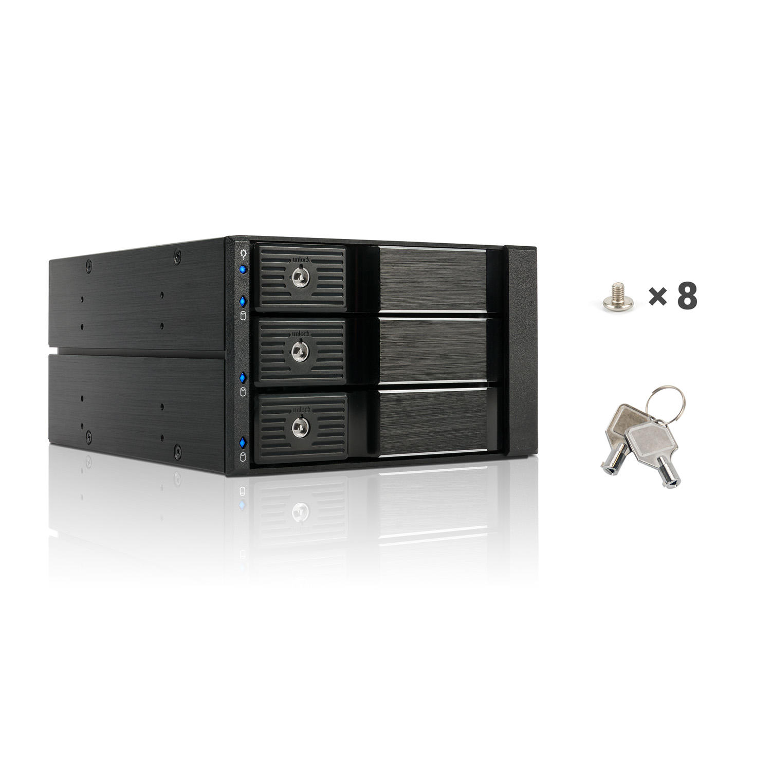 FANTEC BP-SA2131 3x 3.5" SAS/SATA Backplane Schwarz