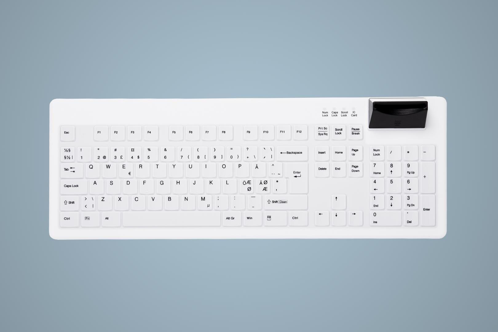 Cherry Active Key SEALED / USB / DE / BLACK/WHITE AK-C8200F serie medical Keyboard (AK-C8200F-UV-BW/GE)