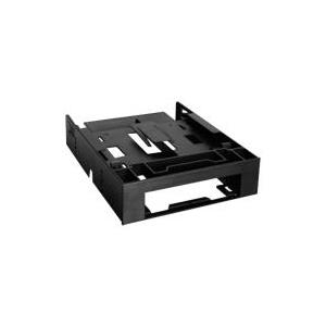 ICY DOCK 3.5" zu 13,30cm (5,25") Frontblenden-Adapter Flex-Fit Trio MB343SP, schwarz Zur Aufnahme eines ein 3.5" Geräts oder einer 3.5" Festplatte sowie 2x 2.5" HDDs/SSDs im 13,30cm (5,25") Schacht (MB343SP)