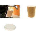 PAPSTAR Deckel für Trinkbecher "pure" Ripple Wall, 90 mm aus Pappe mit PLA-Beschichtung, stabile Qualität, - 1 Stück (89029)