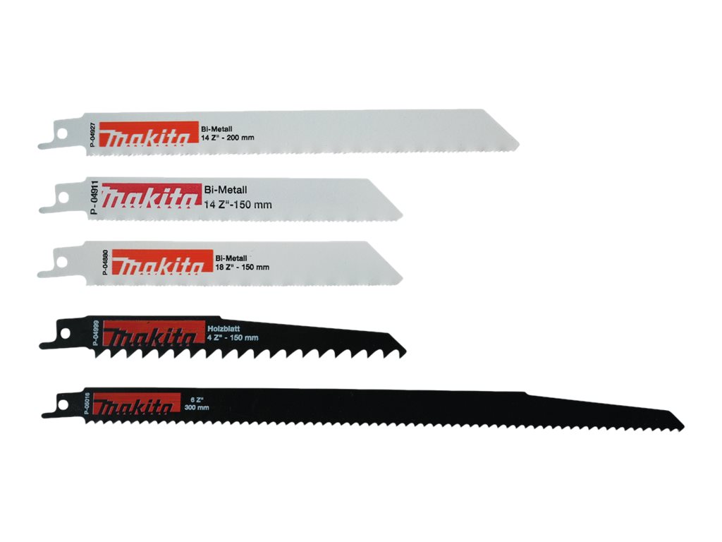 Makita P-83945 Säbelsägeblätter-Set für Holz und Baustahl 5-teilig