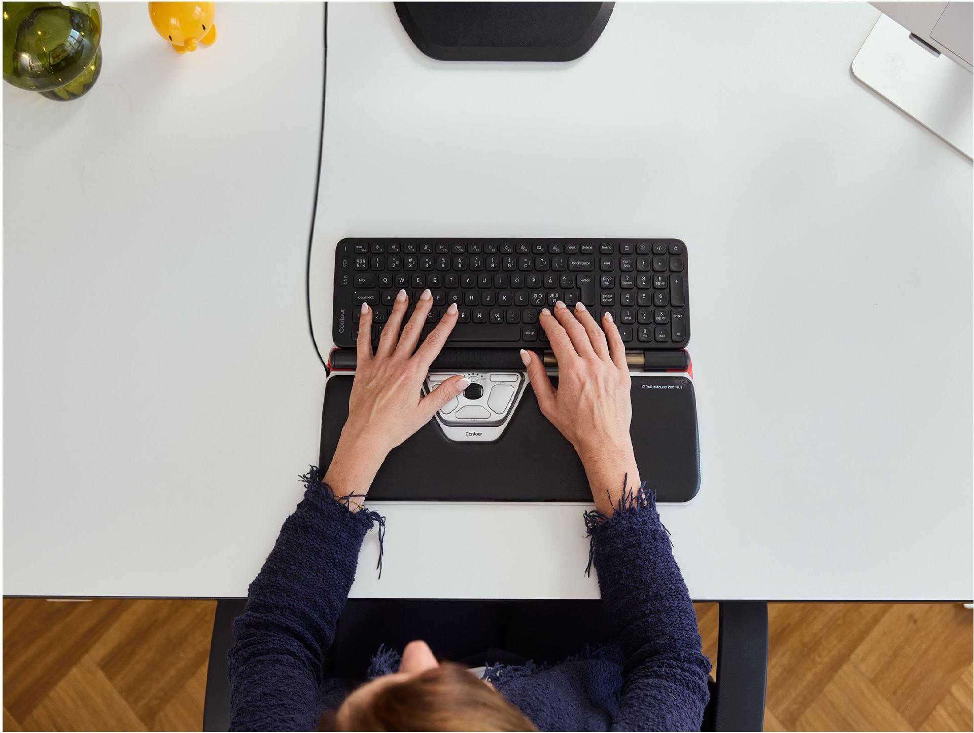 Contour RollerMouse Red Plus zentrale Maus USB-C Schwarz, Silber