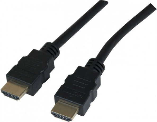 EXERTIS Connect - Highspeed - HDMI-Kabel mit Ethernet - HDMI männlich zu HDMI männlich - 5 m - Schwa