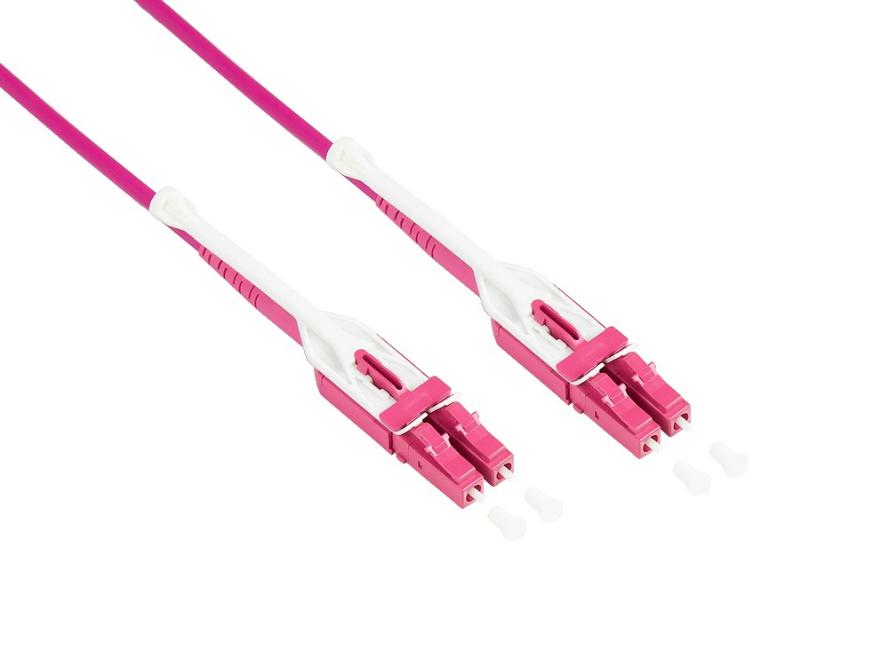 Good Connections LWL Patchkabel Duplex OM4 50/125 µm LC/LC UNIBOOT 15 m Violett