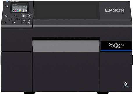 ColorWorks D6500 dye ink, Cutter, Disp., USB, Ethernet, schwarz Farb-Etikettendrucker, Tintenstrahl (mehrfarbig), Medienbreite (max): 216 mm, Druckbreite (max.): 203,2 mm, Rollendurchmesser (max.): 152,4mm, Geschwindigkeit (max.): 119 mm/Sek, Cutter, Display, Black Mark Sensor, USB, Ethernet, inkl.: Netzteil, Netzkabel (EU, UK), Tintenpatrone, Farbe: schwarz (C31CL91102)