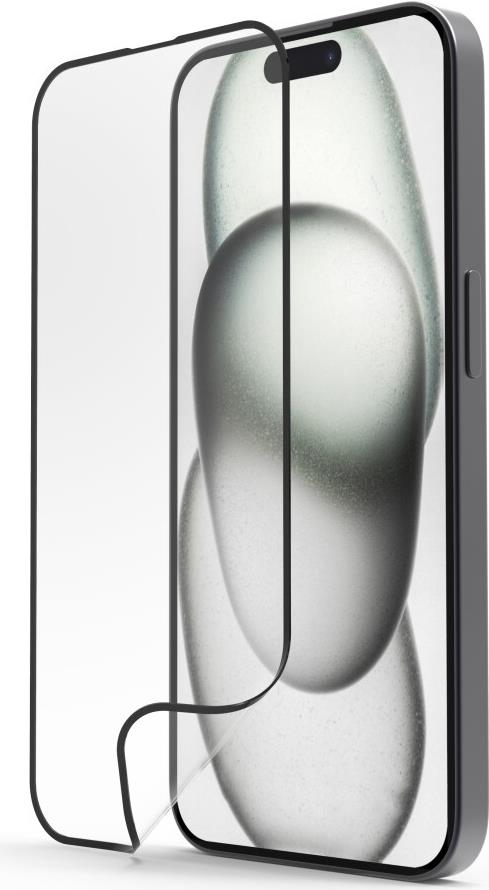 Hama Handy-Schutzglas Super Hybrid für Apple iPhone 16, Montagehilfe (00222789)