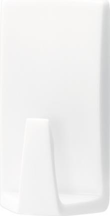 tesa Powerstrips Haken "WAVE" WATERPROOF, weiß aus Kunststoff, einfache Montage, geeignet für feuchte (89701-0-0)