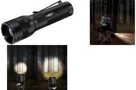ANSMANN LED-Taschenlampe Adventure TA500BF, schwarz mit Gürtelclip, Lichtstrom: 470 Lumen, Leuchtdauer: - 1 Stück (1600-0762)