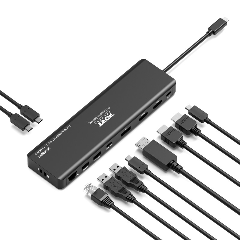 Port Designs PORT Connect 901906V2 Dockingstation USB-C 1x 4K 100 W Schwarz