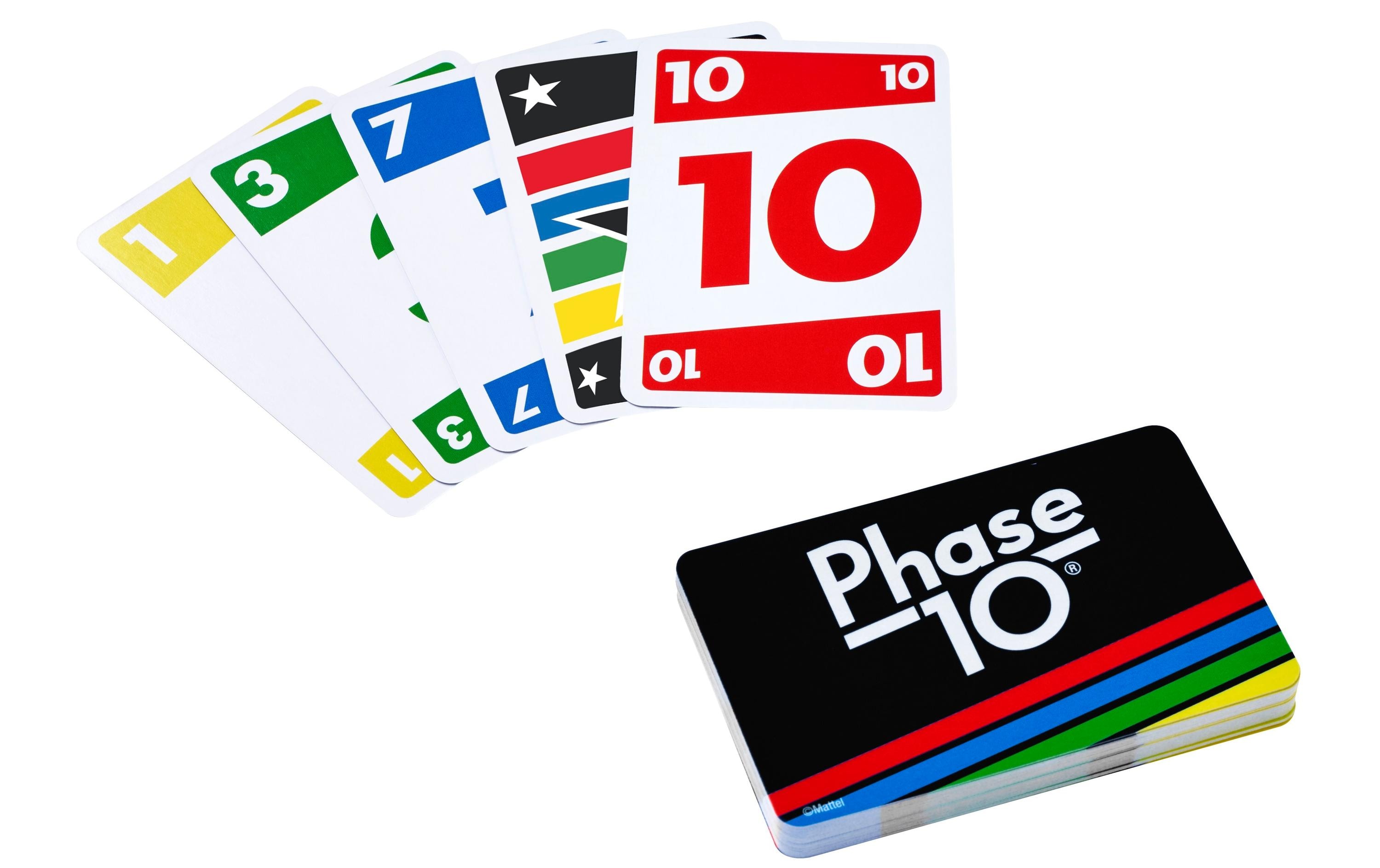 Mattel Games Phase 10 Kartenspiel für 2-6 Spieler ab 7 Jahren