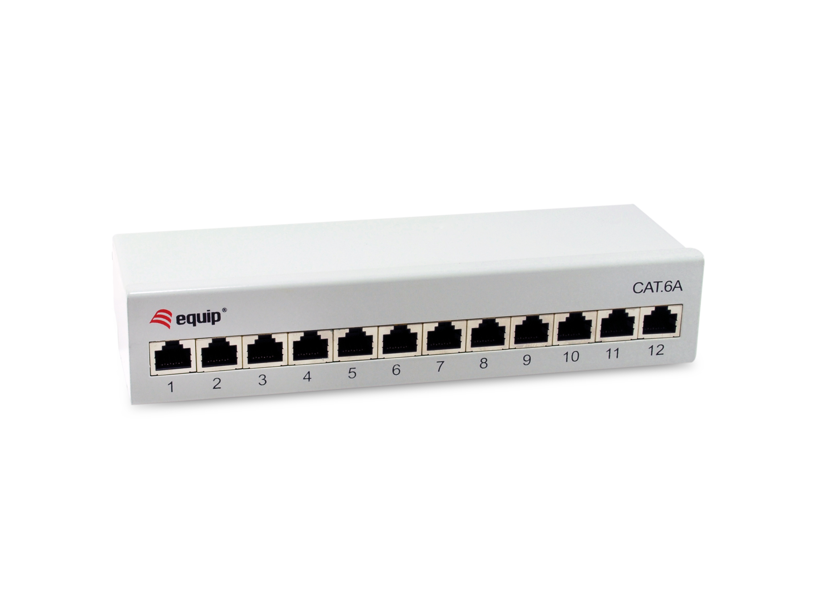 equip 326522 Patchpanel 12-Port Cat6A FTP 19" 1HE Hellgrau