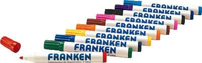 FRANKEN Tafelschreiber,Strichstärke 2-6mm,farbig sortiert,VE=10 Stück