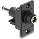 Delock Panel Mount DC 5.5 x 2.5 mm Buchse zu 5.5 2.1 Stecker schwarz (91120)