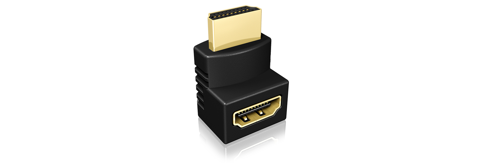 ICY BOX IB-CB009-1 HDMI Winkeladapter Set 4K HDMI Typ A Schwarz