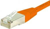 Patchkabel S/FTP, PiMF, CAT.6, orange, 0,15 m Patchkabel mit besonders schmalem Knickschutz (854463)
