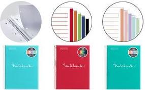 MIQUELRIUS Collegeblock "Notebook EMOTIONS", DIN A4, rot kariert, 120 Blatt, hochwertiges, weißes Papier 90 g/qm, mit - 1 Stück (MR46072)