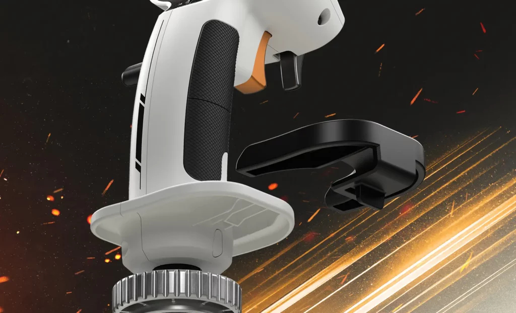 ThrustMaster SOL-R 1 Flightstick Kabelgebunden USB-C 44 Tasten Schwarz, Weiß