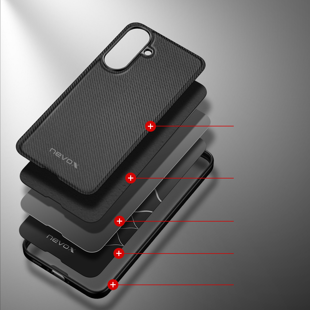 Nevox StyleShell NYLO Handyhülle Samsung Galaxy A37 5G 6,7" Schwarz