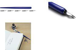 kangaro Federhalter / Pennhalter, inkl. 5 Federn, blau Stifthalter für Kronenstift, Länge: 168 mm, - 1 Stück (K-7903)