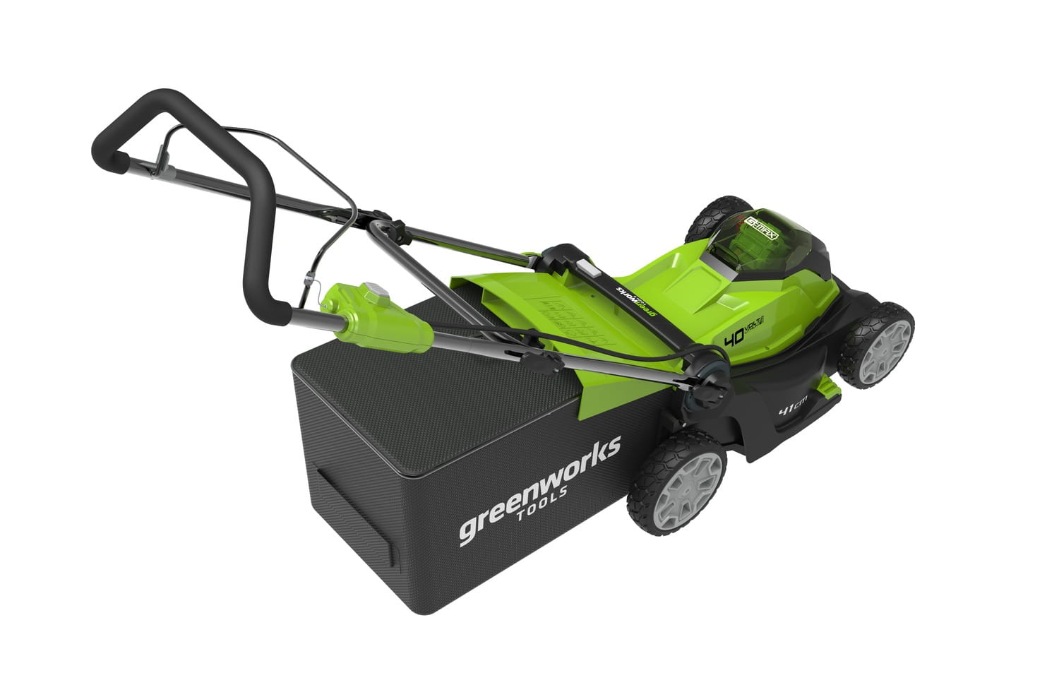 Greenworks 2504707UB Schubrasenmäher 40 V 4 Ah 41 cm Grün