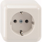 Merten MEG2301-8719. Buchsen-Typ: CEE 7/3, Unterstützte Stecker-Typen: CEE 7/4. Produktfarbe: Weiß. Eingangsspannung: 250 V, Stromstärke (maximal): 16 A (MEG2301-8719)