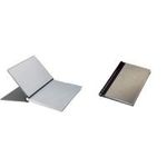 LEITZ Klemmbinder, DIN A4, Deckel grau, Rücken schwarz Einband mit grauem Spezialpapier überzogen, Leinenrücken in (3944-00-85)