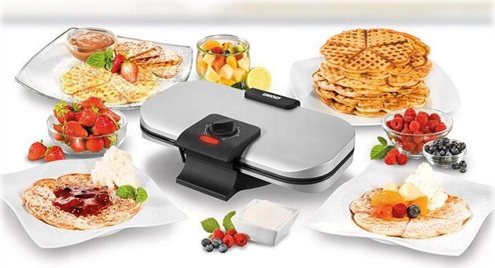 Unold UNOLD 48241 Doppel-Waffelautomat 1.2 kW Silber