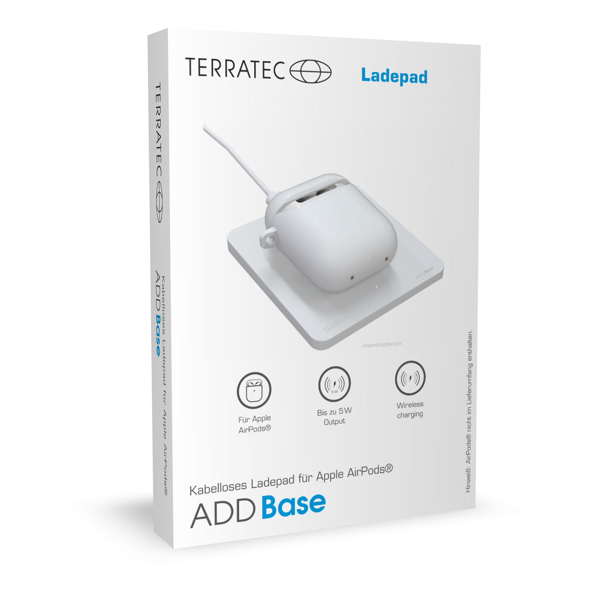 TerraTec ADD Base Kabelloses Ladegerät 5 Watt Weiß