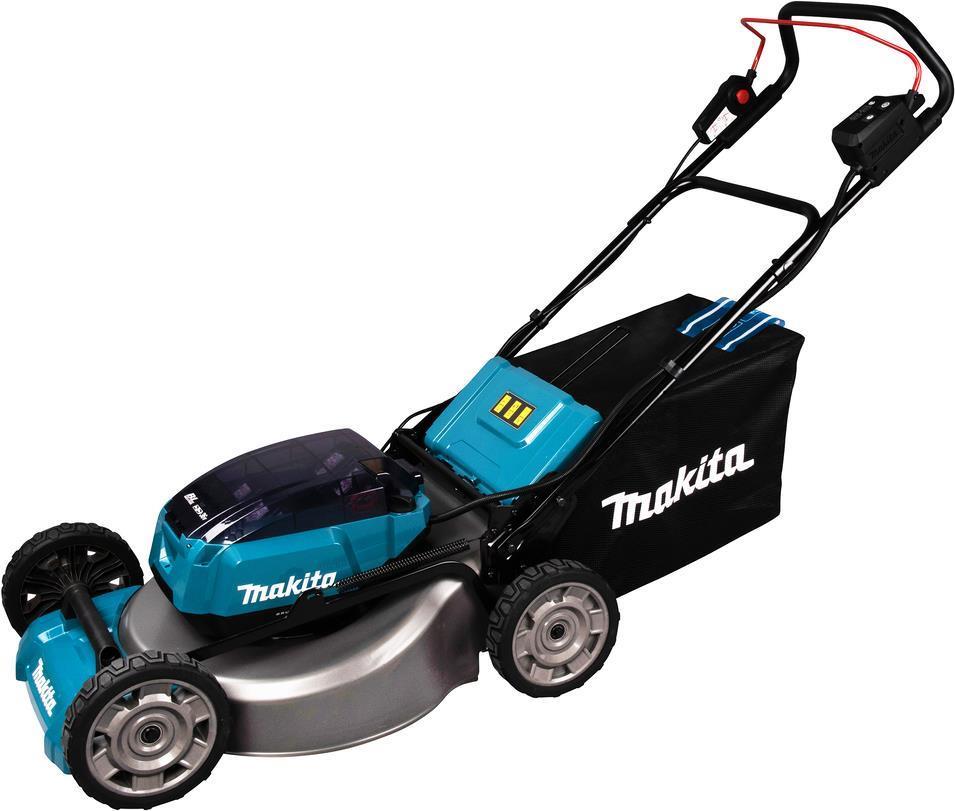 Makita DLM530Z Akku-Rasenmäher 2x18 V (ohne Akku, ohne Ladegerät), 36 V, Petrol (DLM530Z) (geöffnet)