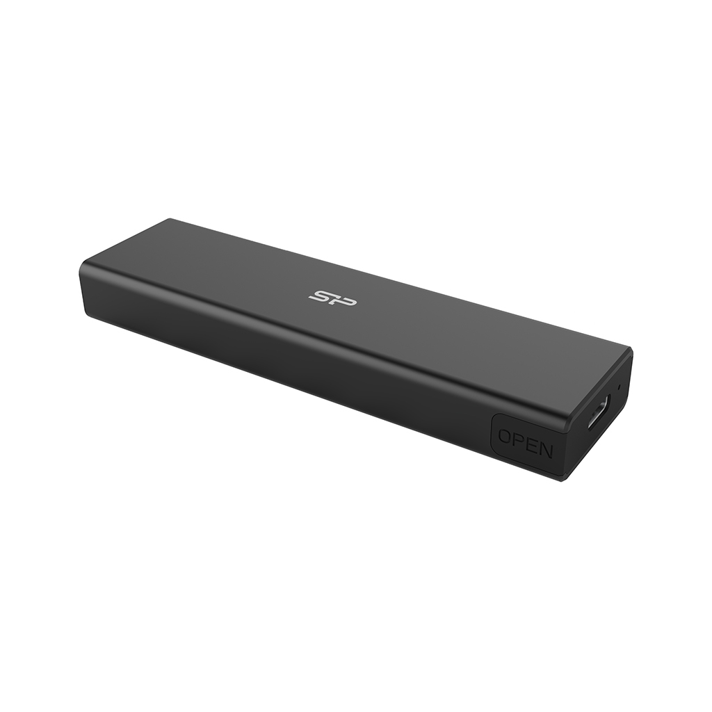 Silicon Power PD60 M.2 NVMe/SATA SSD-Gehäuse USB 3.2 Gen 2 Typ-C Schwarz