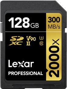 Lexar Professional 2000x Speicherkarte 128 GB SDXC Klasse 10 UHS-II (LSD128CB2000R)