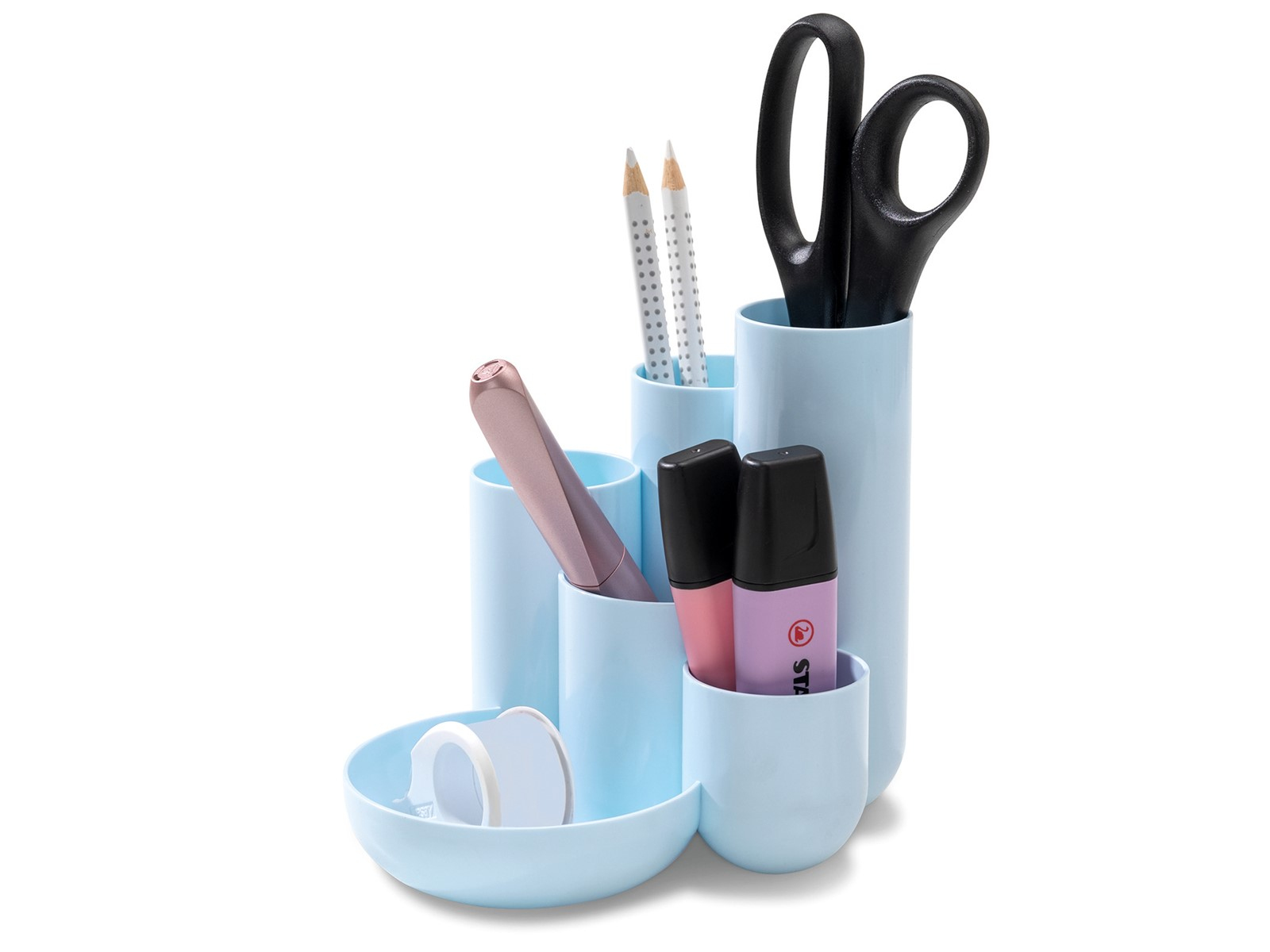 HAN CAMPUS Multiköcher 6 Fächer Polystyrol Pastellblau
